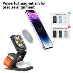 3 in 1 15W Fast Magnetic Wireless Charging Station