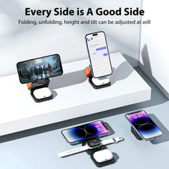 3 in 1 15W Fast Magnetic Wireless Charging Station