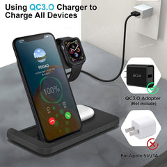 DCAE 15W Qi Fast Wireless Charger Dock Station For iPhone 14