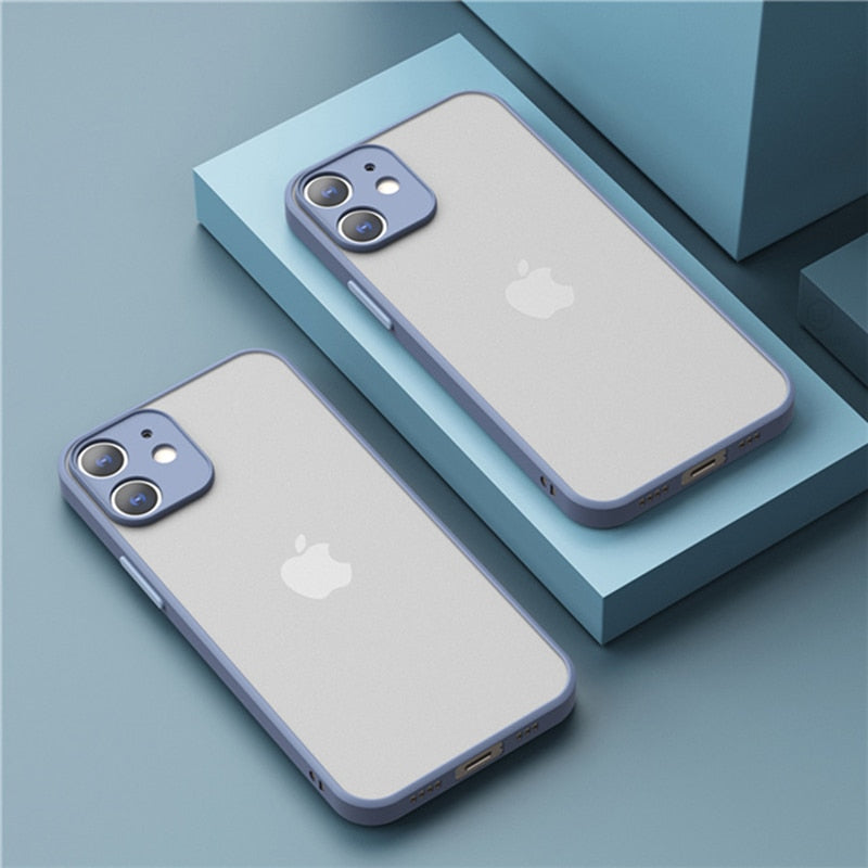 Shockproof Armor Matte Case For iPhone