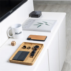 Walnut Tray Organiser for AirPod & Phone