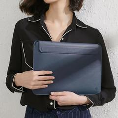 Premium Magnetic Leather Laptop Sleeve